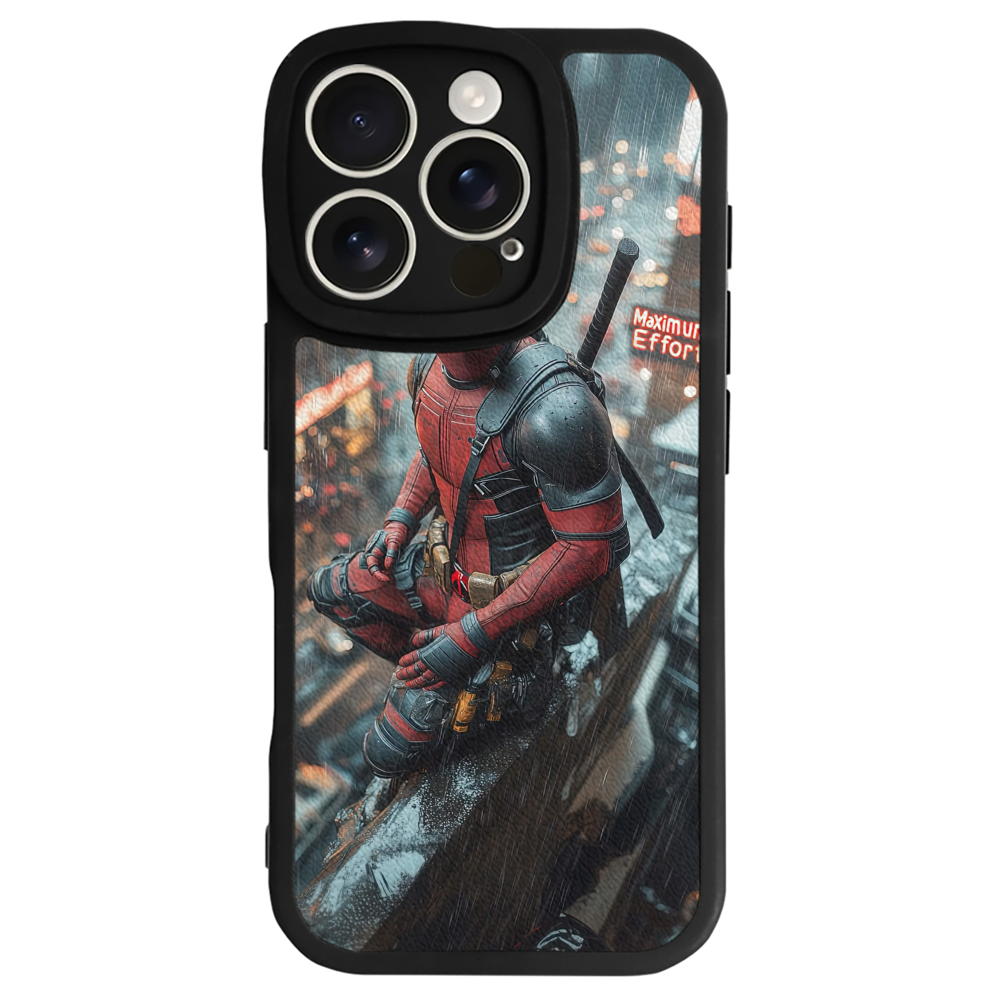 （画像用） Deadpool デッドプール 【iPhone 16シリーズ対応】シリコンスマホケース（レザー調） 材質：シリコン